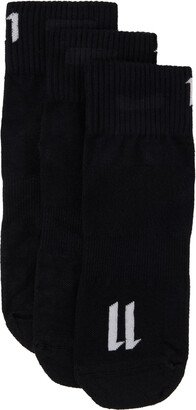 Three-Pack Black Socks