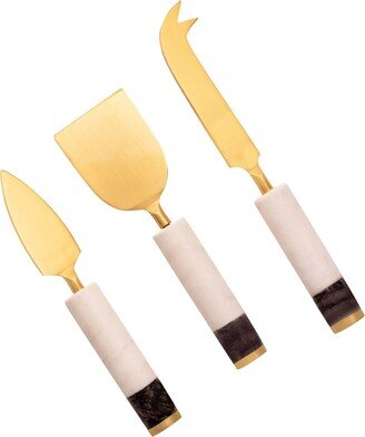 Gauri Kohli Modena Marble Cheese Knives, Set of 3