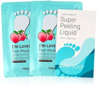 3-Pc. I'm Lovely Peach Foot Mask Set