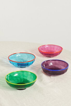 Set Of Four Murano Glass Bowls - Blue