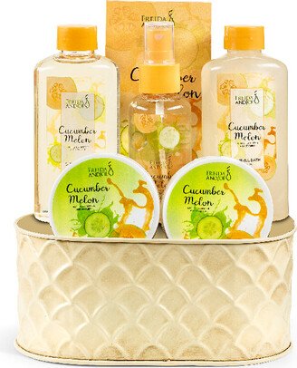 Freida and Joe Cucumber Melon Bath & Body Gift Set Basket