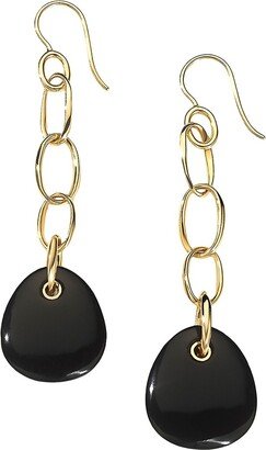 Rock Candy 18K Yellow Gold & Onyx Chain Drop Earrings