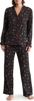 Quiet Night Long Sleeve Button-Up Top & Pants Pajamas