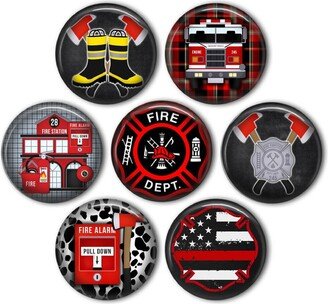 Firefighter 1 Magnets - Set Of 7