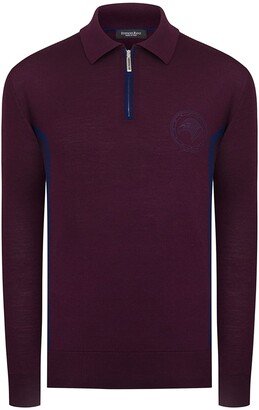 Men's Eagle Wool Quarter-Zip Sweater