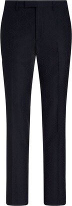 Jacquard Tapered-Leg Trousers