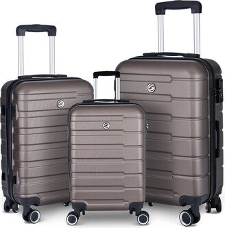 EDWINRAY Luggage 3 Piece Sets Hardside Carry-on Luggage with TSA Lock, Expandable Lightweight Suitcase Sets 20