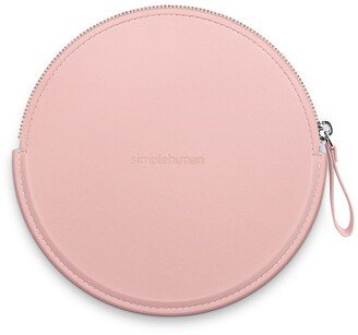 Sensor Mirror Compact Zip Case, Hand-Stitched Vegan Leather