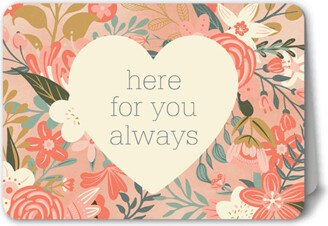Sympathy Cards: Always Here Sympathy Card, Beige, 5X7, Matte, Folded Smooth Cardstock, Rounded
