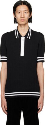 Black Half-Zip Polo