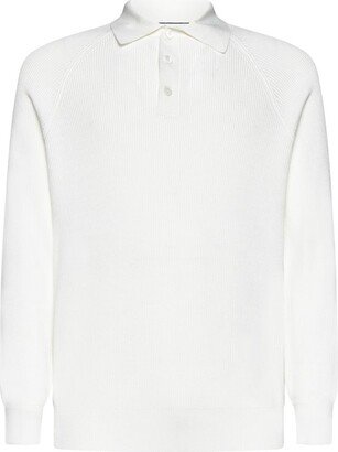 Long Sleeved Knitted Polo Jumper