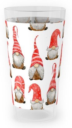 Outdoor Pint Glasses: My Gnomes Outdoor Pint Glass, Red