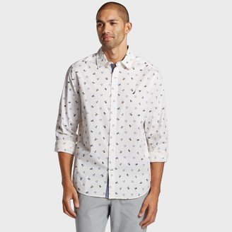 Big & Tall Flag Print Classic Fit Shirt