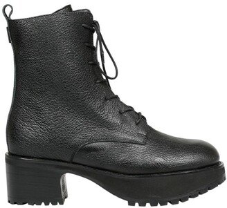 Side-Zip Lace-Up Boots