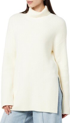 Women's Camilla Drop Shoulder Turtleneck Whisper White