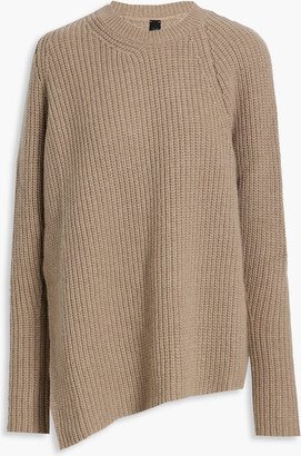 Nacha asymmetric ribbed cashmere sweater