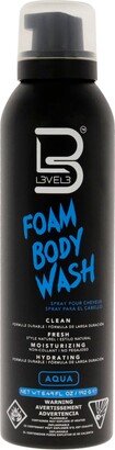 Foam Body Wash - Aqua by L3VEL3 for Men - 6.49 oz Foam