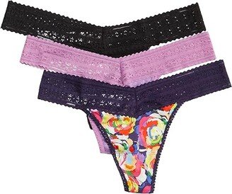 Dream Original Thong 3-Pack (Tales Of Wonder/Black/Berry Pie) Women's Underwear