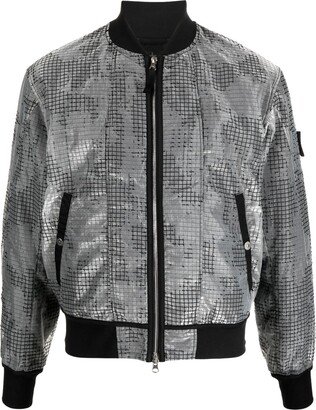 Mesh-Panel Bomber Jacket