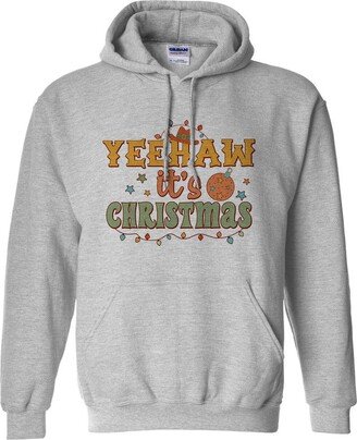 TeesAndTankYou Yeehaw its Christmas Hoodie Sweatshirt Unisex Large Grey