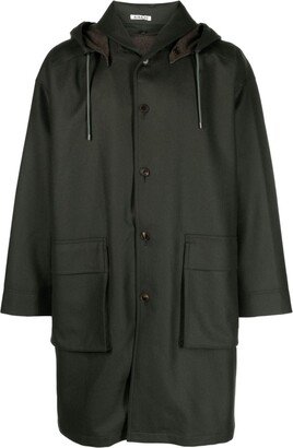 Single-Breasted Wool Coat-DH