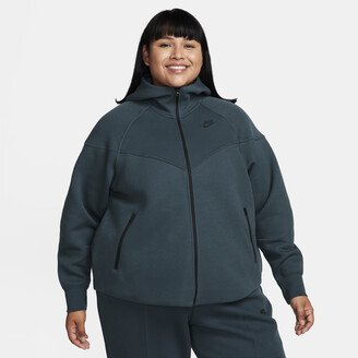 Women's Sportswear Tech Fleece Windrunner Full-Zip Hoodie (Plus Size) in Green