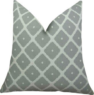 Grey Pillow Cover - Gray Decorative White Geometric Modern Accent Sham Pillowsandaccents- 11196