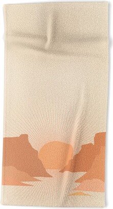 Iveta Abolina Valley Sunset Coral Beach Towel