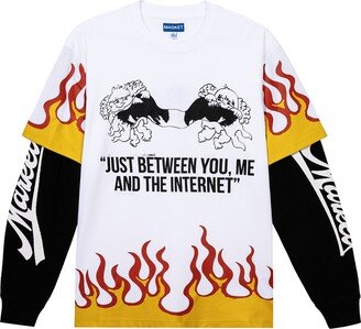 Flamed Thermal Layer Graphic T-Shirt