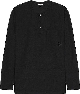 Victor Long Sleeve Shirt in Black