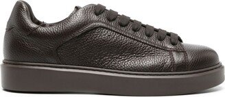 Grained-Leather Low-Top Sneakers