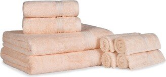 Ultra Soft Assorted 8Pc Absorbent Egyptian Cotton Towel Set-AK