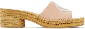 Pink & Gold Espadrille Heeled Sandals