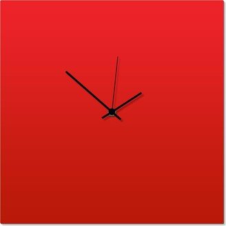 Adam Schwoeppe 'Redout Black Square Clock' 16in x 16in Contemporary Clock on Aluminum Polymetal