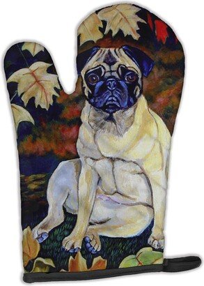 Fawn Pug in Fall Leaves Oven Mitt