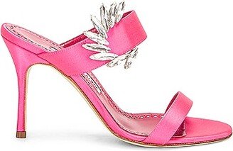 Chivela 90 Satin Mule in Pink