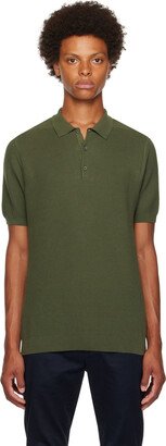 Khaki Spread Collar Polo