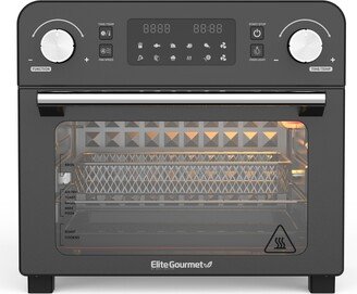 Elite Gourmet 24.5Qt. Air Fryer Convection Oven with Programmable Timer & Temperature, Xl Capacity, 12 Pizza