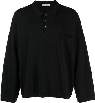 Pocket Long-Sleeved Polo Shirt