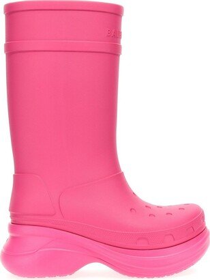 X Crocs Logo Debossed Boots-AA