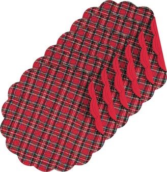 Plaid Round Placemat, Set of 6