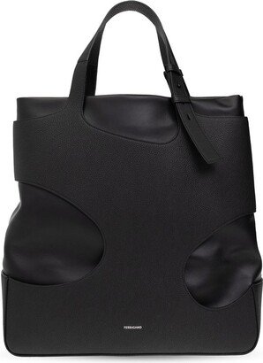 Cut-Out Detailed Top Handle Bag