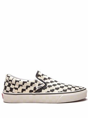 slip-on UV Ink Checkerboard sneakers