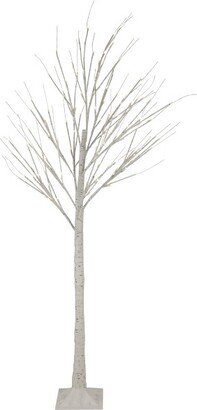 Northlight 6' LED Lighted White Christmas Twig Tree - Warm White Lights