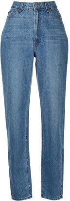 High-Waisted Denim Jeans-AB