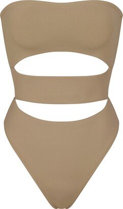 Signature Swim Strapless Cut Out Monokini | Desert