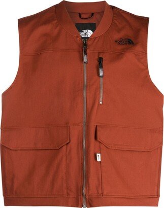 Logo-Embroidered Zip-Up Gilet