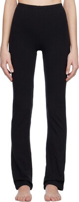 Black Outdoor Basics Split Hem Leggings