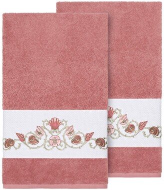 Bella Embellished Bath Towel - Set of 2 - Tea Rose