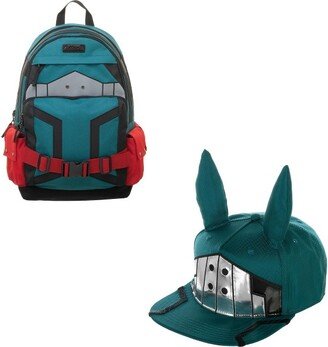 My Hero Academia Deku Suit Up 16 Laptop Backpack & Snapback Hat Combo Set